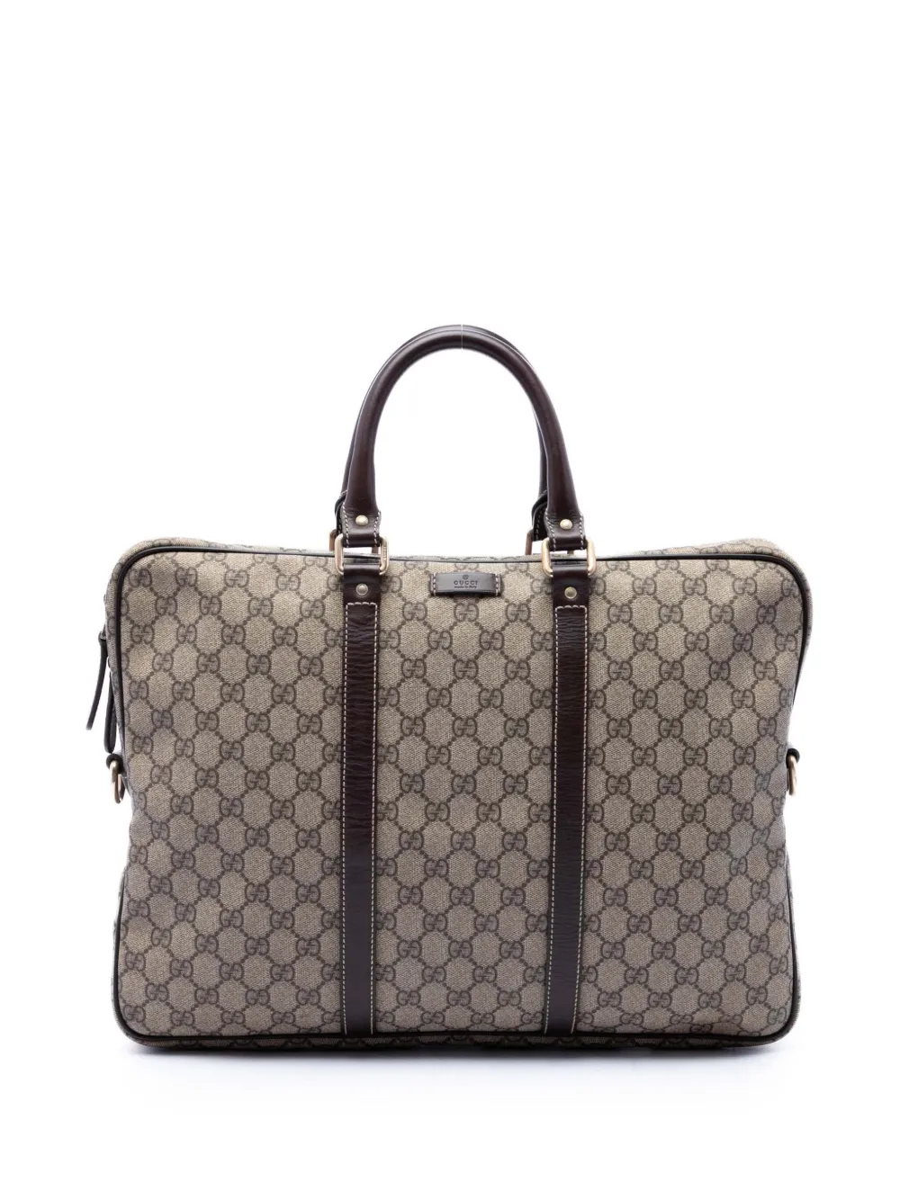 Gucci Pre-Owned 2016-2026 GG Supreme business bag - Toni neutri