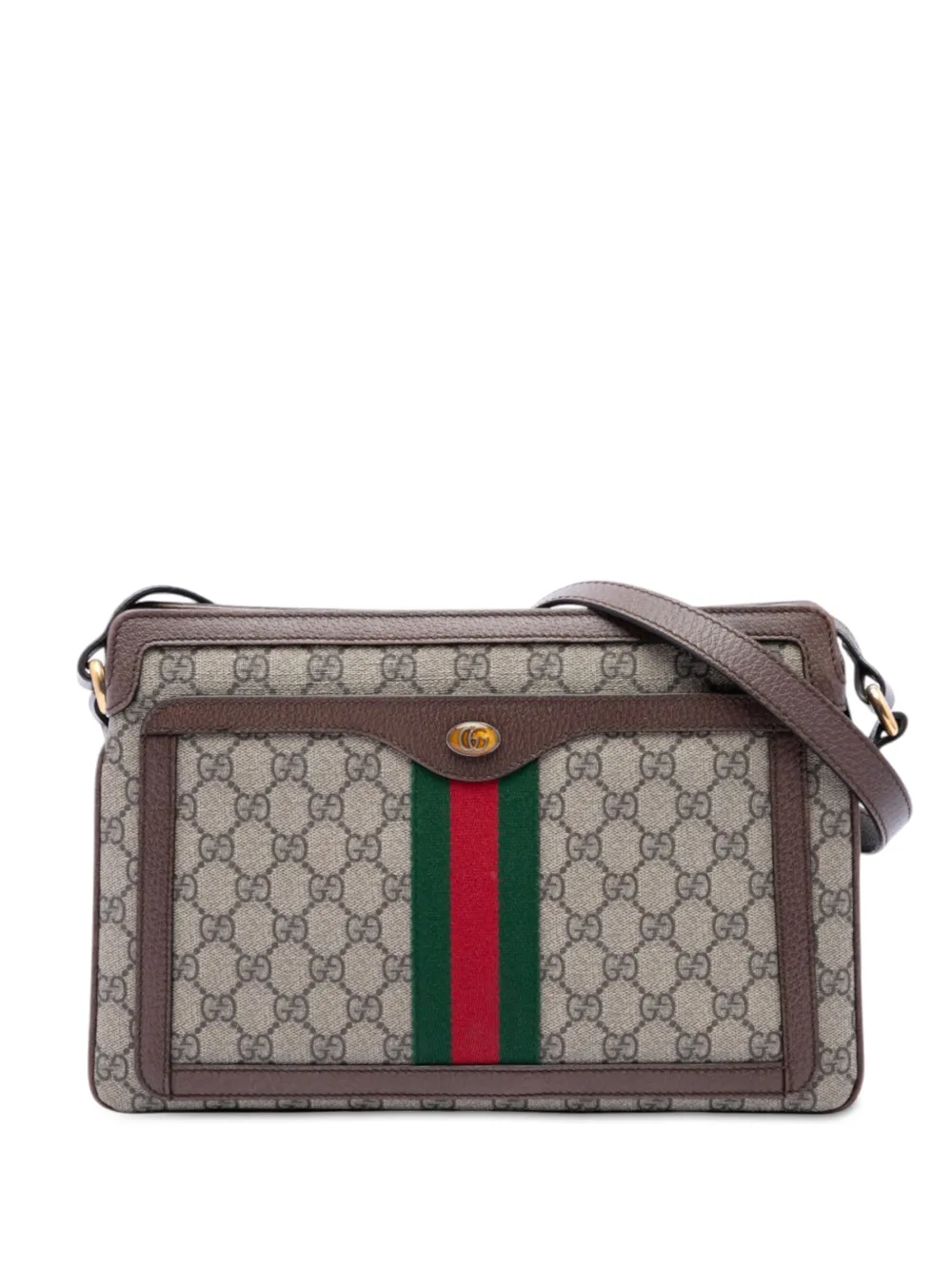 Gucci Pre-Owned 2021-2026 Medium GG Supreme Web Ophidia crossbody bag - Marrone