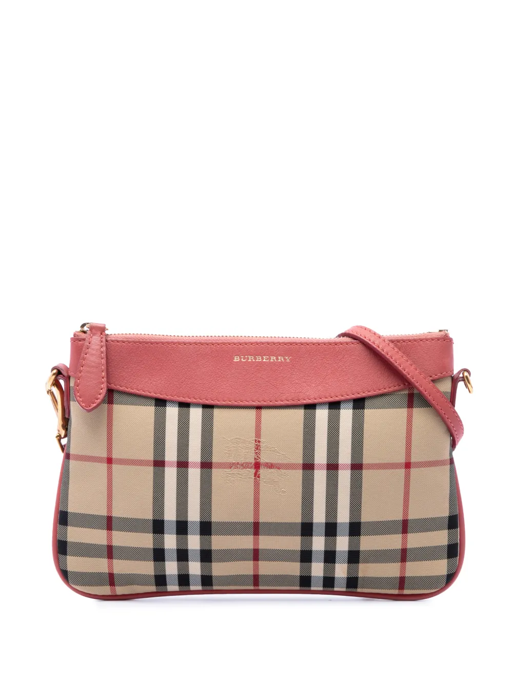 Burberry Pre-Owned Borsa a tracolla Peyton in nylon con motivo Haymarket Check 2000-2017 - Toni neutri