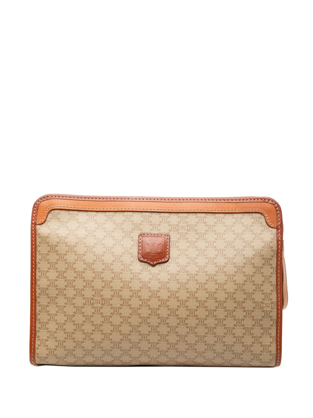 Celine Pre-Owned 1980-1990 Macadam Coated Canvas clutch bag - Toni neutri