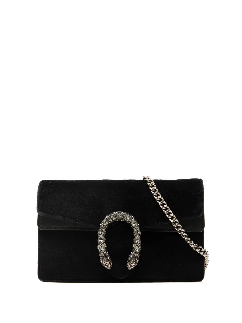 Gucci Pre-Owned Borsa a tracolla Dionysus mini in velluto 2016-2026 - Nero