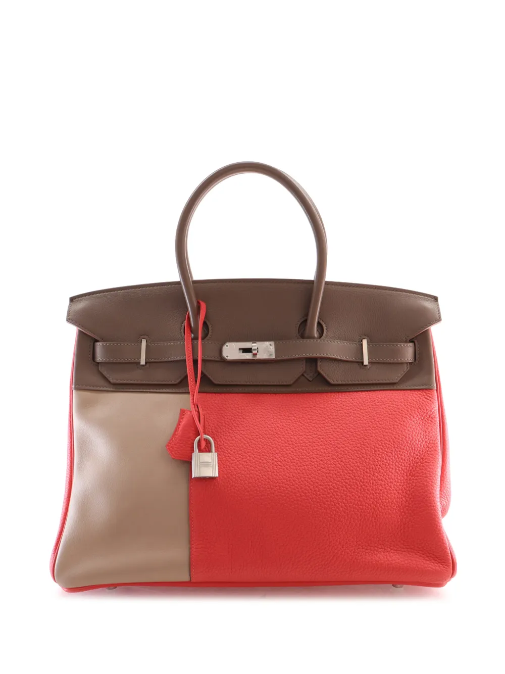 Hermès Pre-Owned 2012 Tricolor Clemence and Swift Birkin Cascade Retourne 35 handbag - Rosa