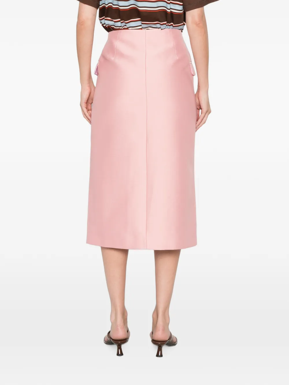 Stine Goya Midi-kokerrok met knoopsluiting Roze
