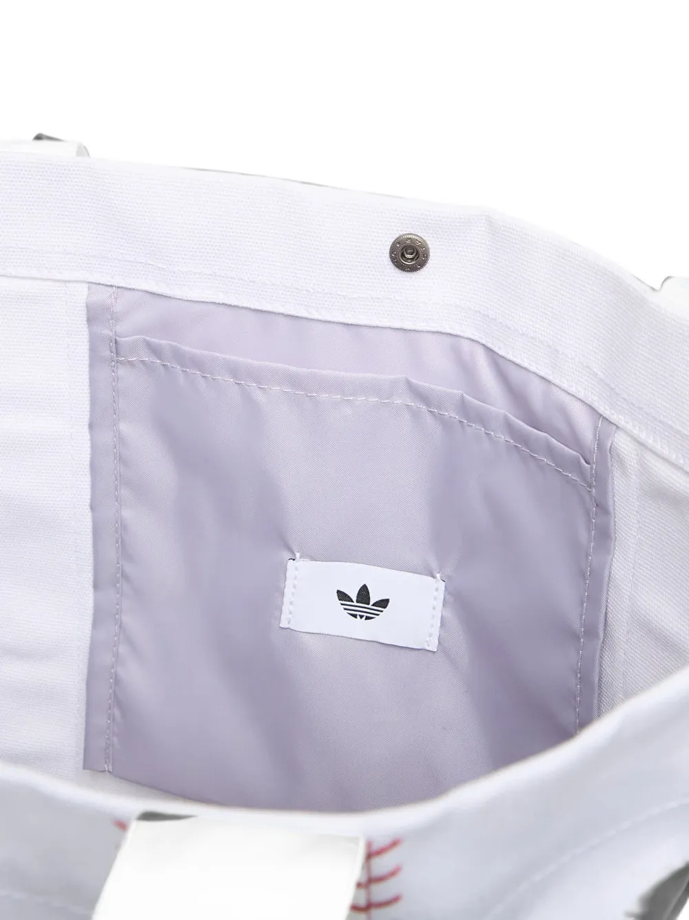 adidas Shopper met contrasterende stiksels en logo Wit