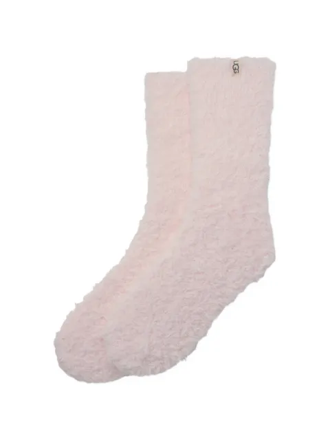 UGG fluffy logo-patch socks
