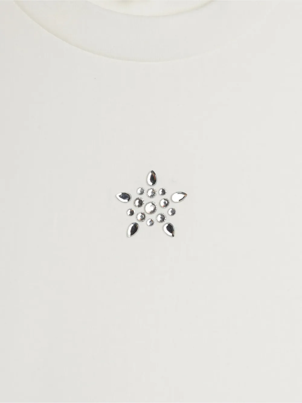 Stella McCartney Kids T-shirt met ster verfraaid met kristallen Wit