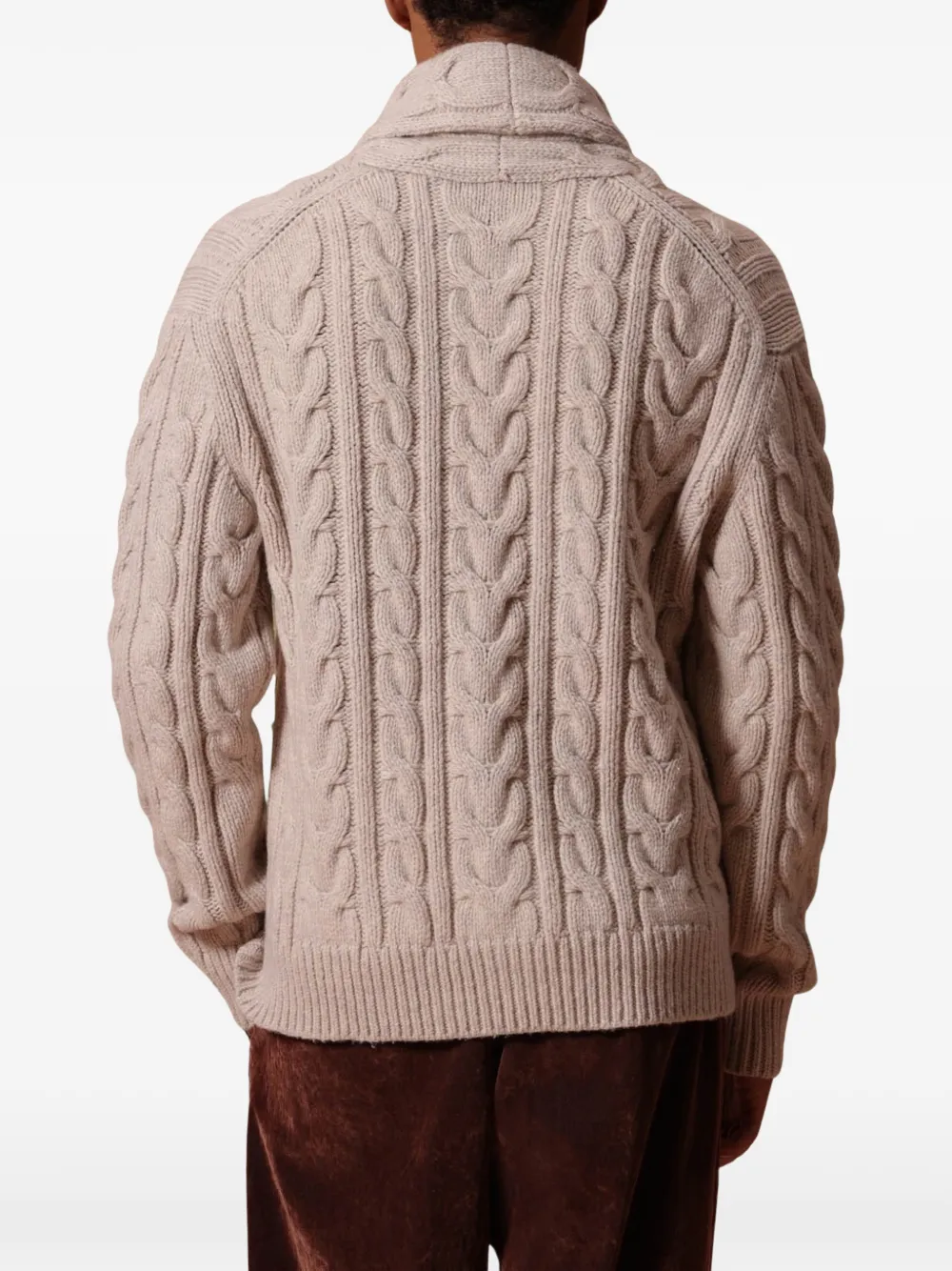 Ballantyne Kabelgebreid vest Beige