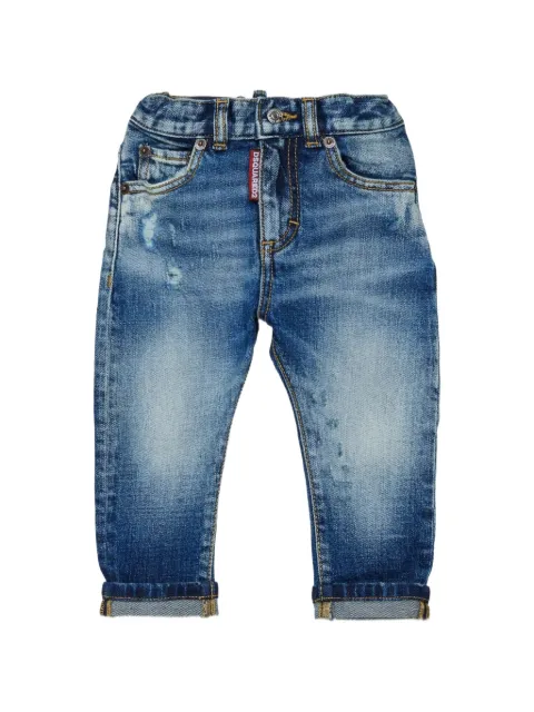 DSQUARED2 KIDS distressed logo-tag jeans