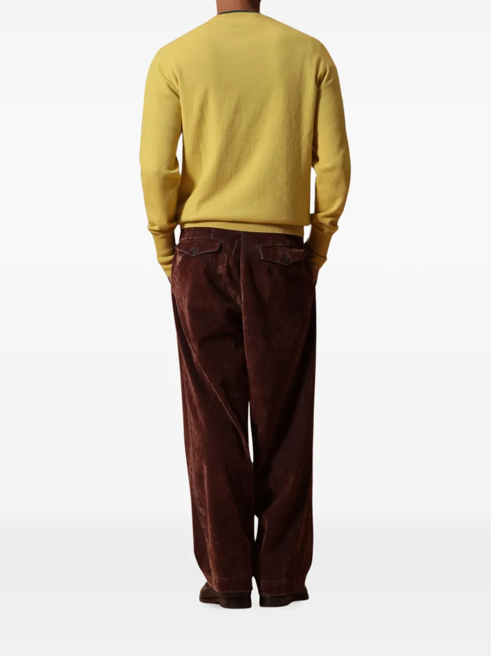 Ballantyne velvet-effect straight-leg jeans Bruin