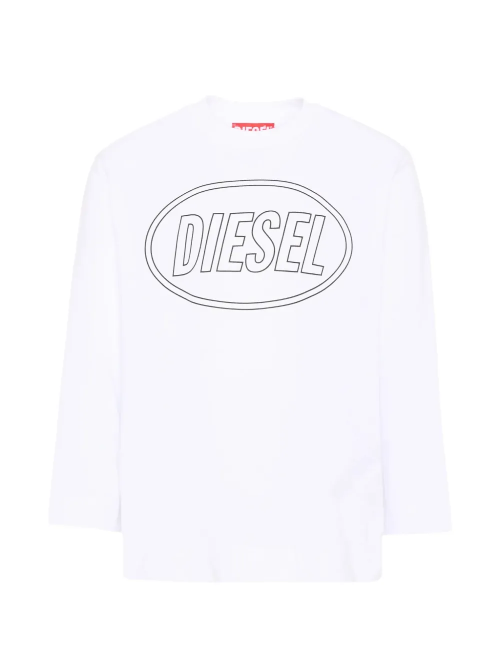 Diesel Kids logo-print long-sleeve T-shirt - Bianco