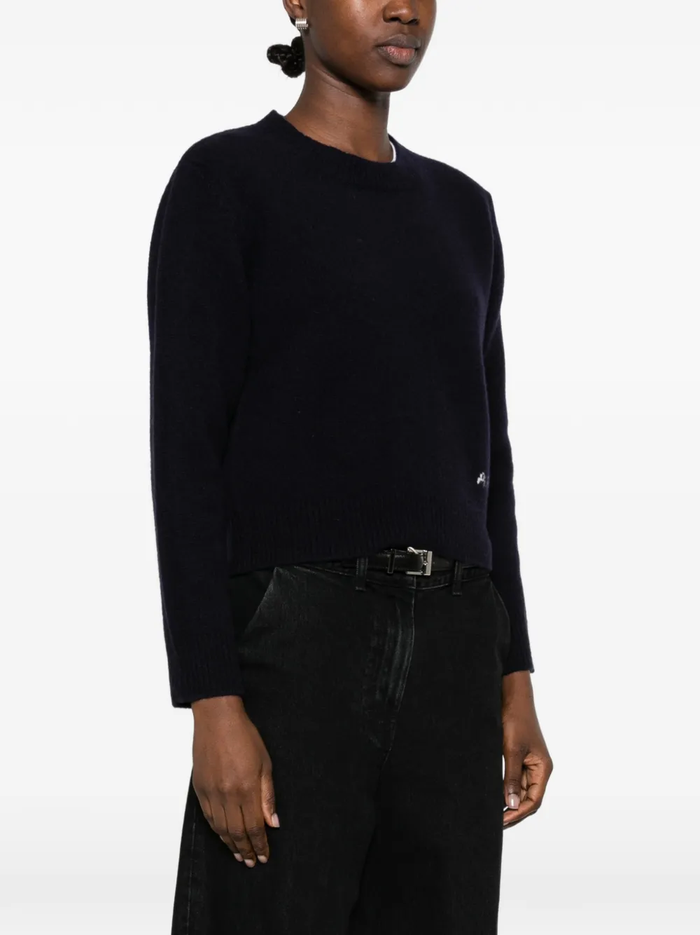 A.P.C. Anna wollen trui met intarsia-logo Blauw