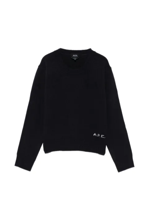 A.P.C. suéter Anna de lana con logo en intarsia