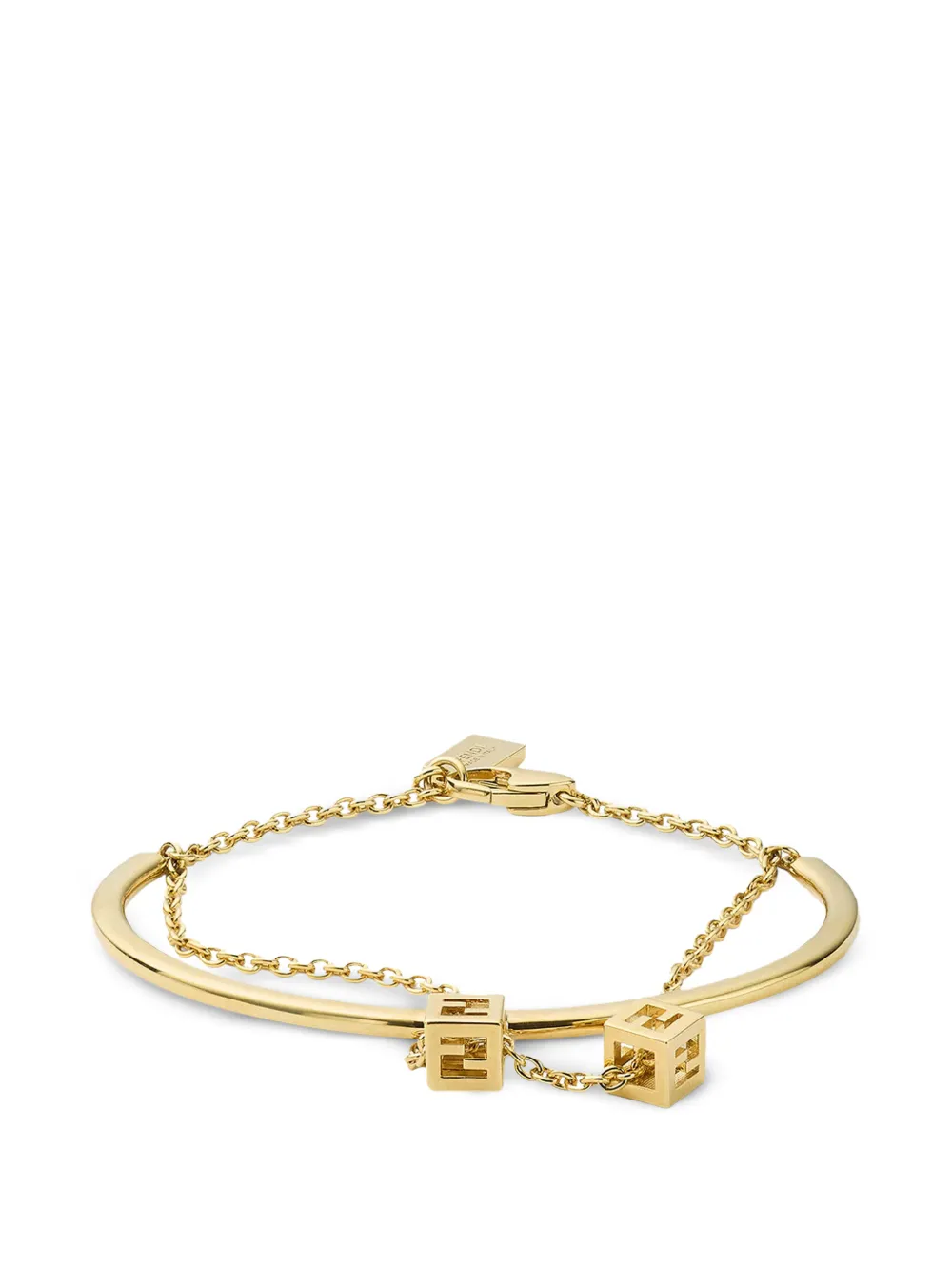 FENDI Fendi Faces Armband mit Würfelanhänger - Gold