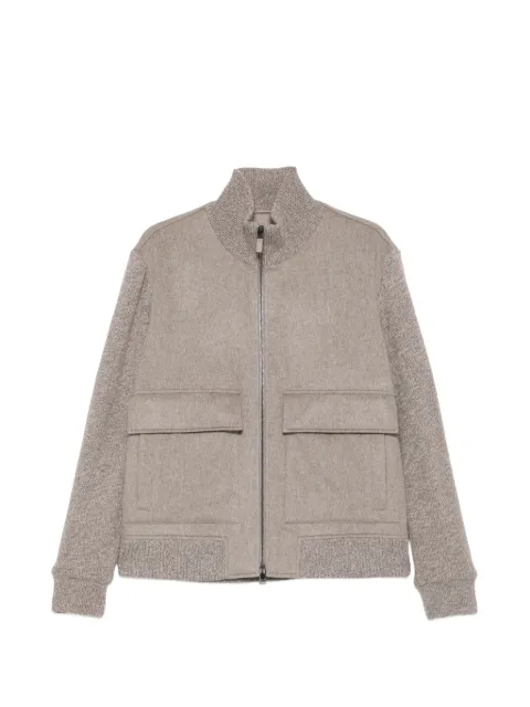 Paul & Shark zip-up panelled sweater