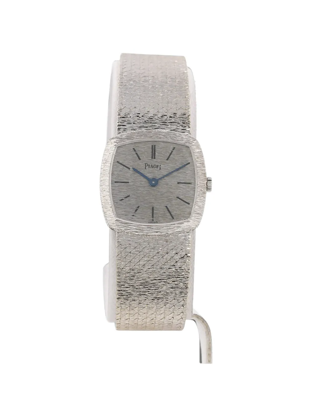 Piaget 1970s cushion-shaped white gold watch - Argento