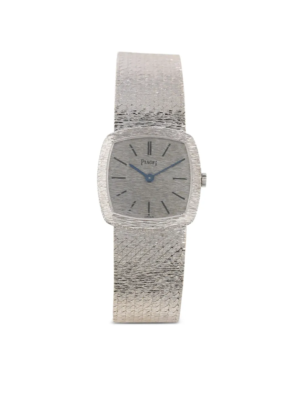 Piaget 1970s cushion-shaped white gold watch - Argento
