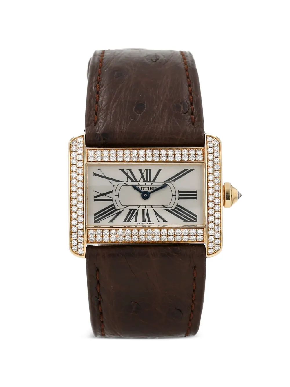 Cartier 2000s Tank Divan diamond 38mm watch - Bianco