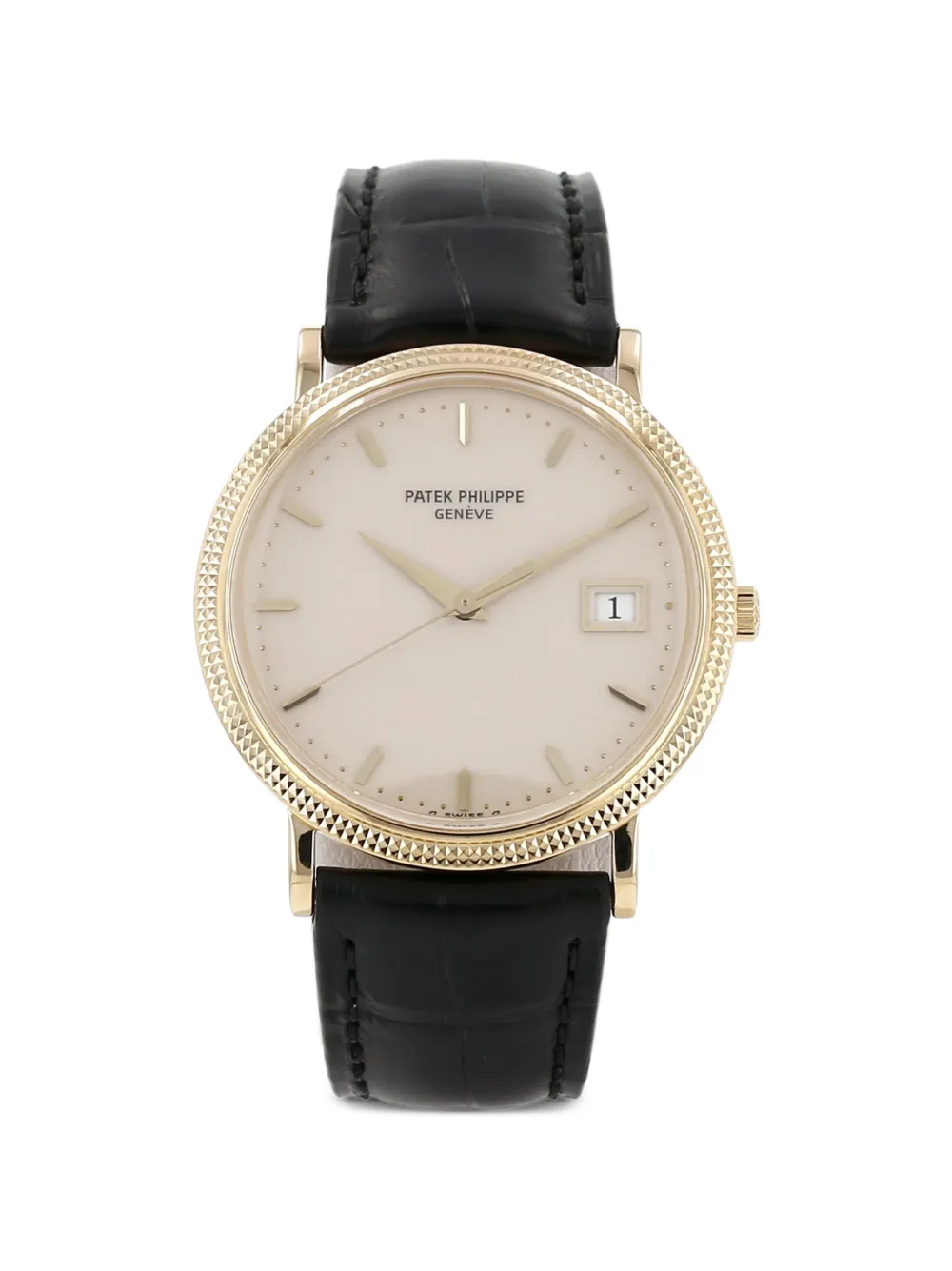 Patek Philippe Pre-Owned 1990s Calatrava Clous de Paris 33mm watch - Toni neutri