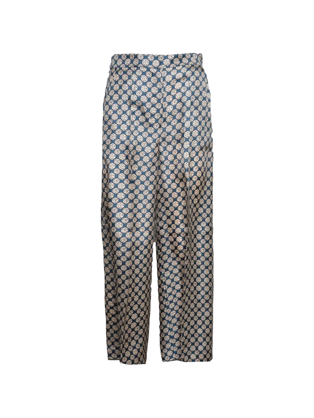 Max Mara dice-print wide-leg trousers