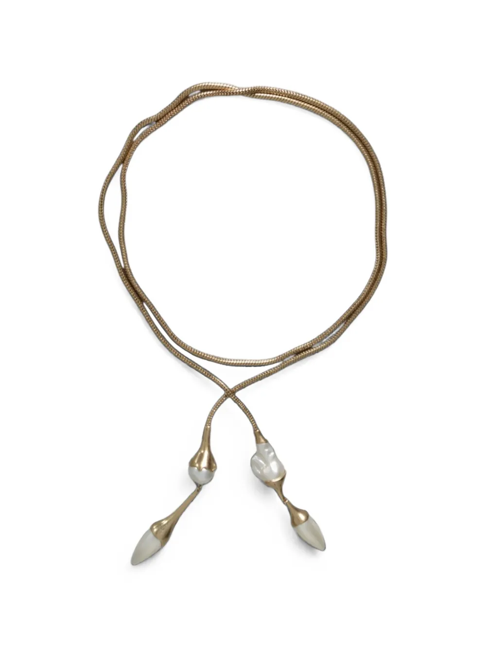 Weekend Max Mara pearl-embellished snake-chain necklace