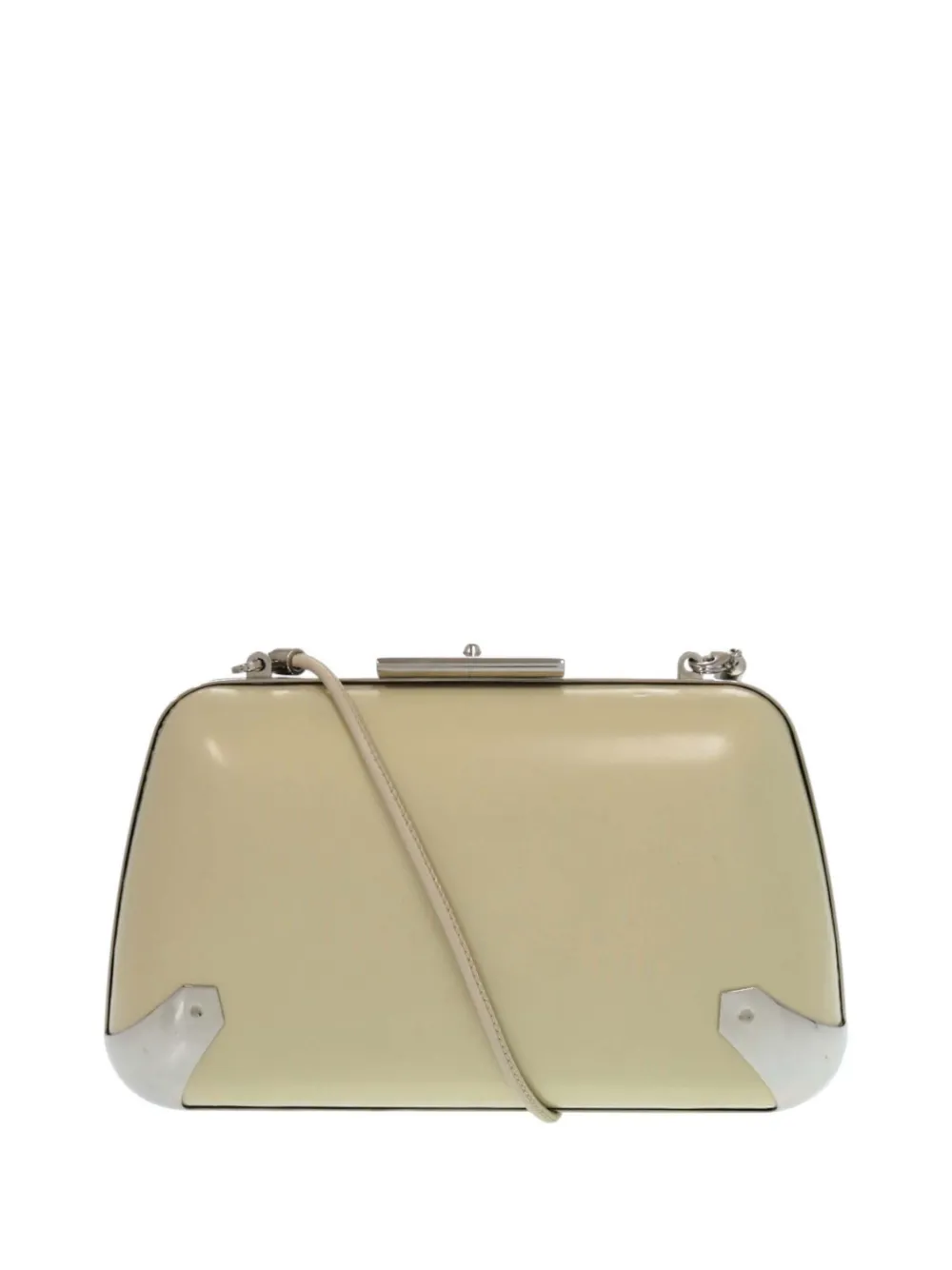 Balenciaga Pre-Owned 2013 Leather Minaudiere Trapeze clutch bag - Bianco