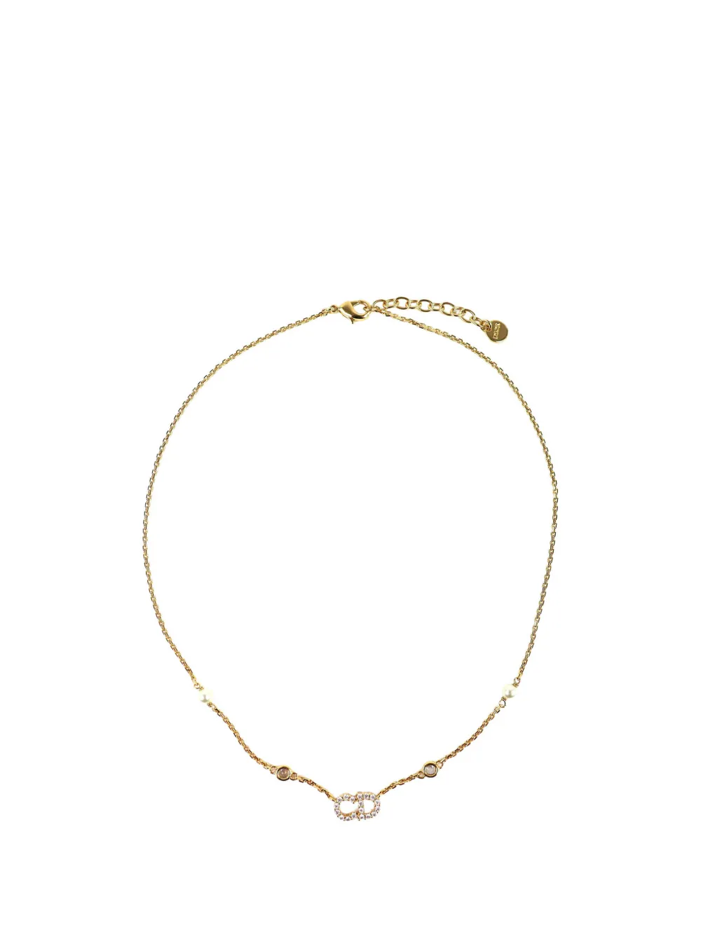 Christian Dior Pre-Owned 20th Century Gold Plated Clair D Lune Necklace costume necklace