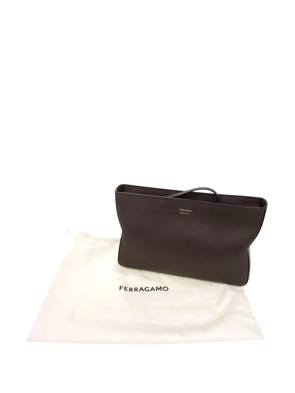 Ferragamo Pre-Owned 2015-2026 Soft leren clutch Bruin