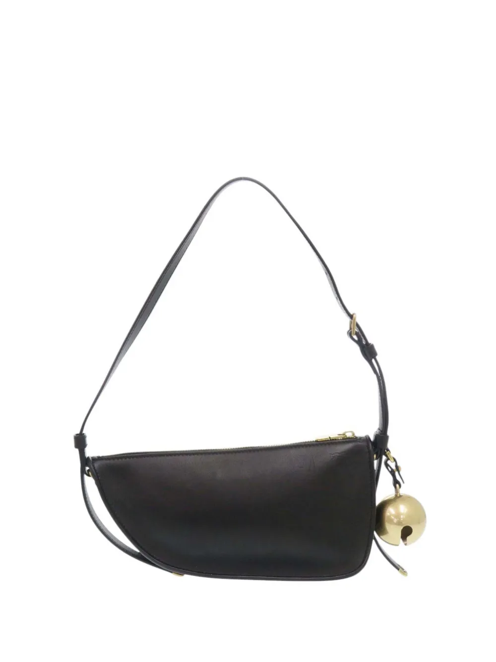 Burberry Pre-Owned Borsa a spalla Shield mini in pelle di agnello 2023-2026 - Nero