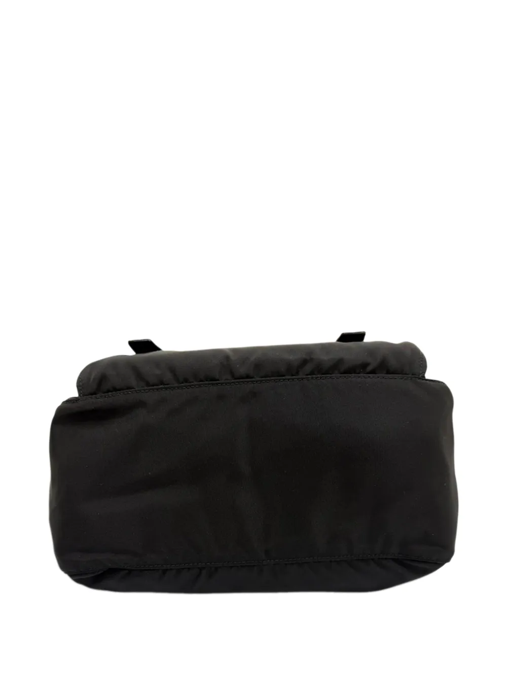 Prada Pre-Owned 2013-2026 Saffiano Tessuto crossbodytas met afwerking rits en gesp Zwart