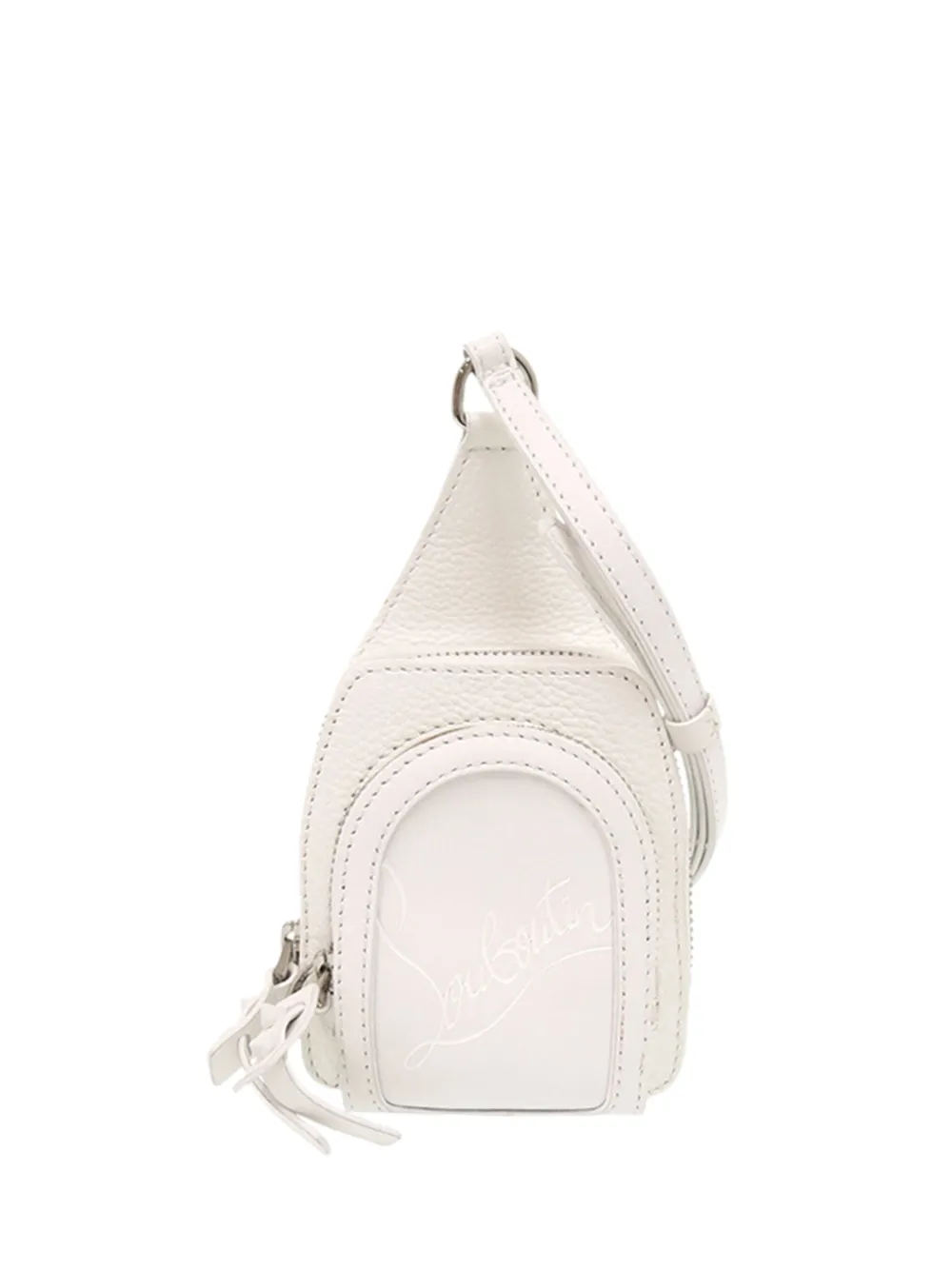 Christian Louboutin Pre-Owned 2021-2026 Mini Grained Calfskin Loubifunk crossbody bag - Bianco