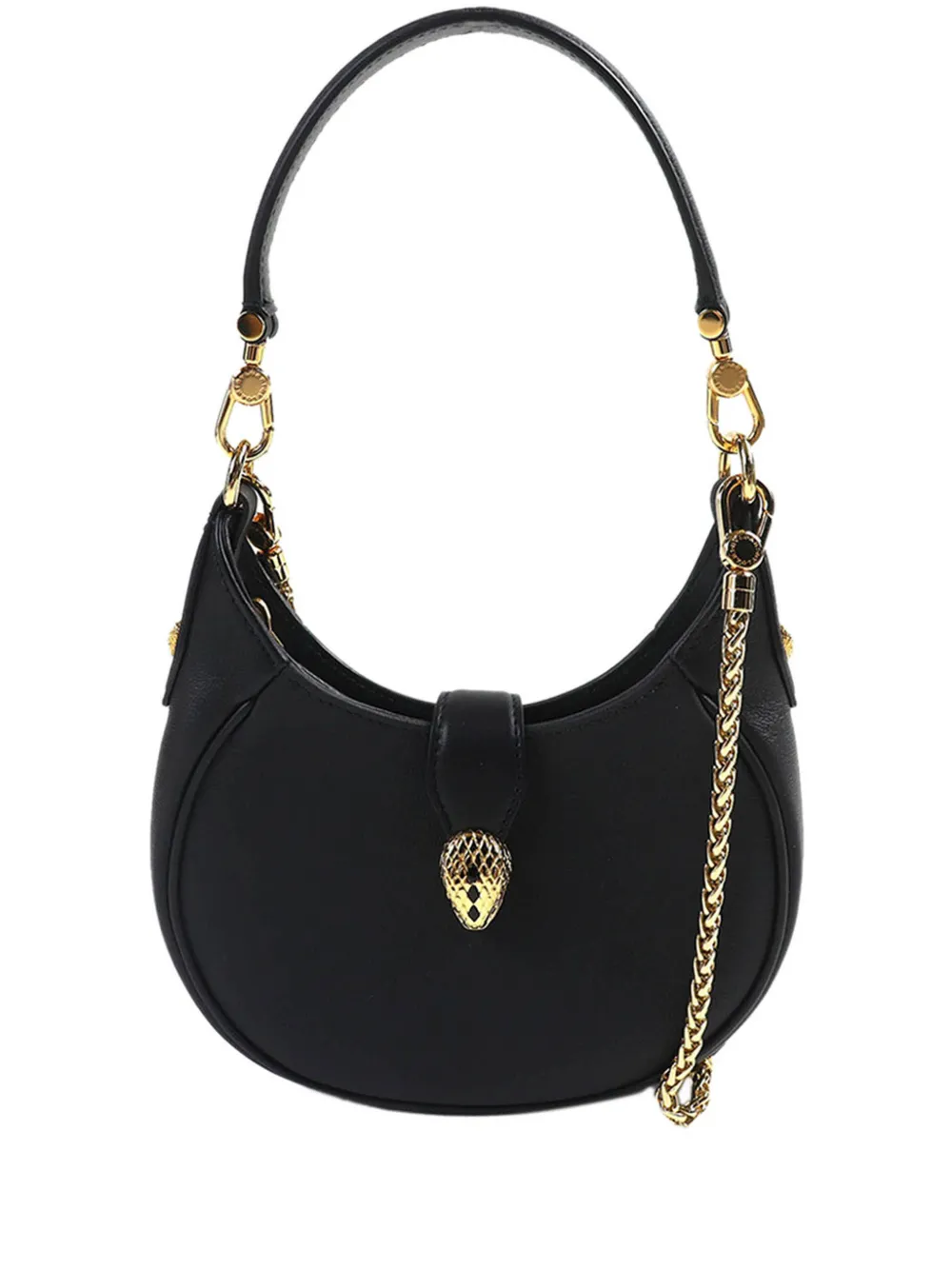 Bvlgari Pre-Owned 2010-2026 Medium Leather Serpenti Ellipse satchel - Schwarz