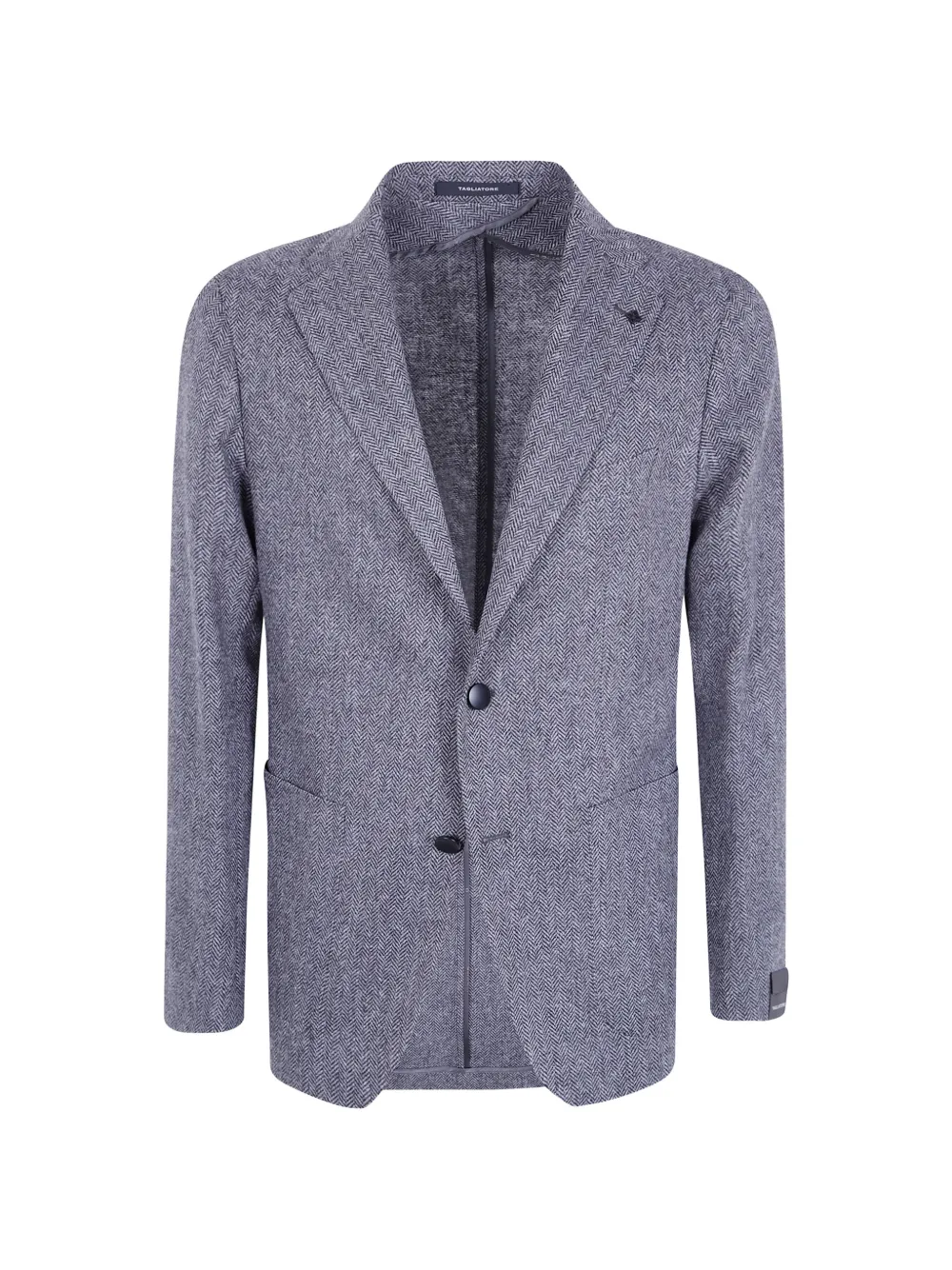 Tagliatore Montecarlo herringbone-weave notched-lapels blazer - Grigio