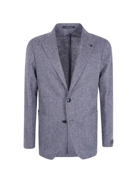 Tagliatore Montecarlo herringbone-weave notched-lapels blazer