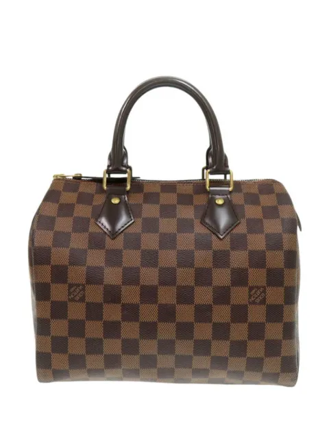 Louis Vuitton Pre-Owned sac Boston Speedy 25 en toile Damier Ébène (2017)