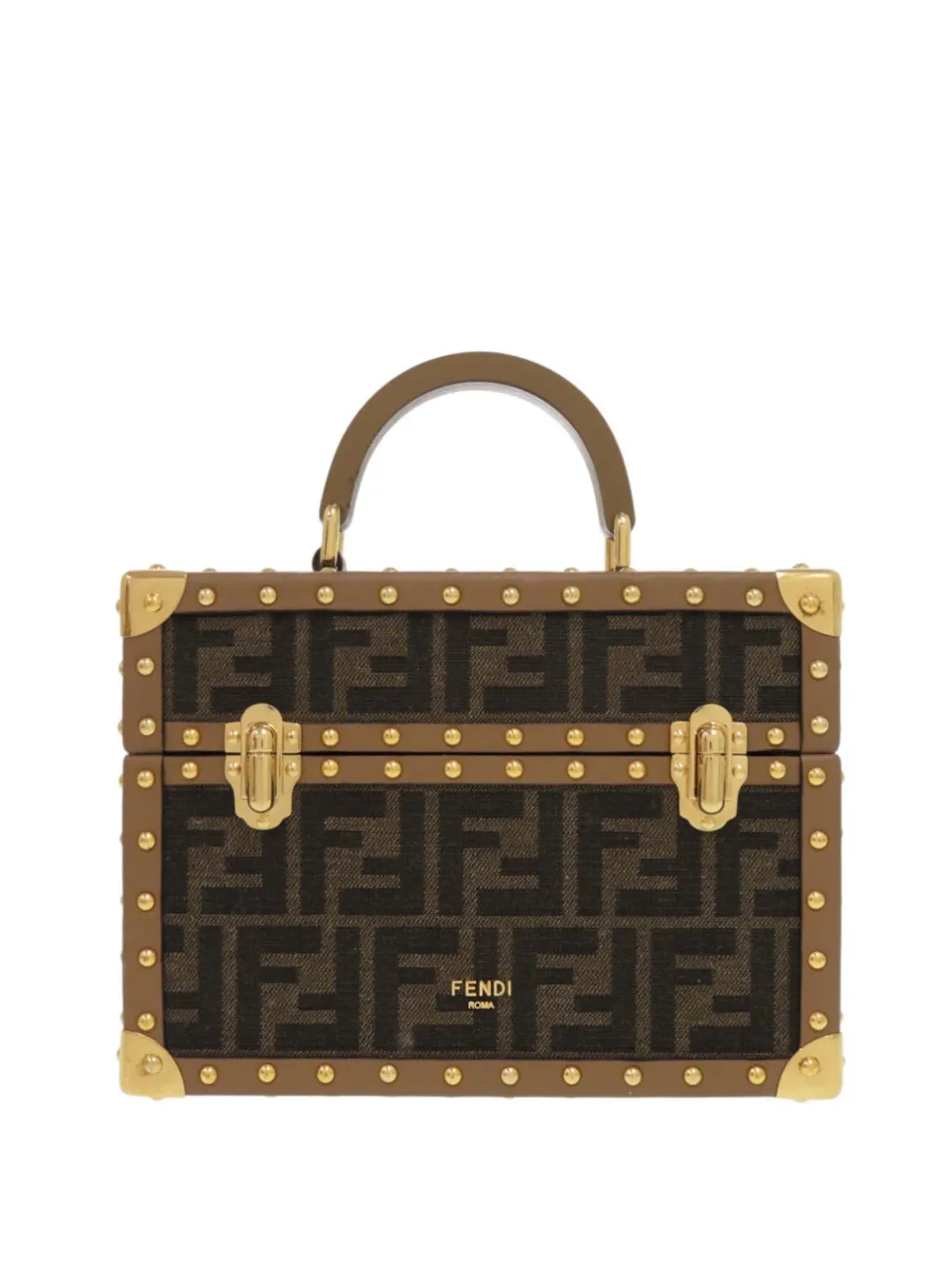 Fendi Pre-Owned 2000-2026 Zucca Canvas Three Bottles Trunk Fragrance Holder - Braun
