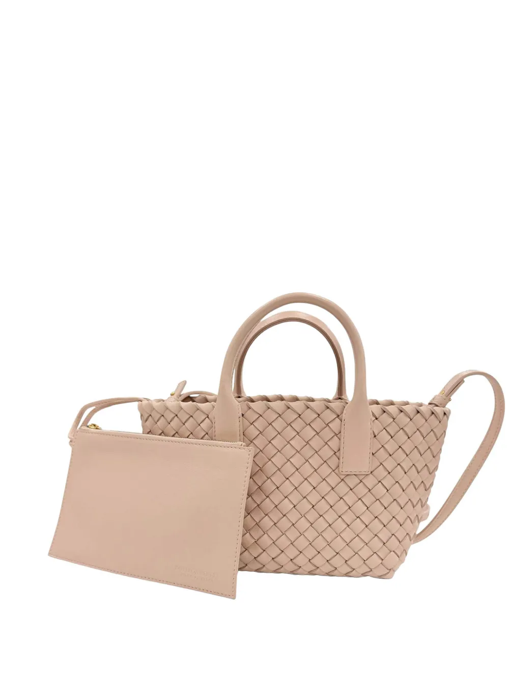 Bottega Veneta Pre-Owned Borsa tote Intreccio Cabat mini in pelle di agnello 2022-2026 - Rosa