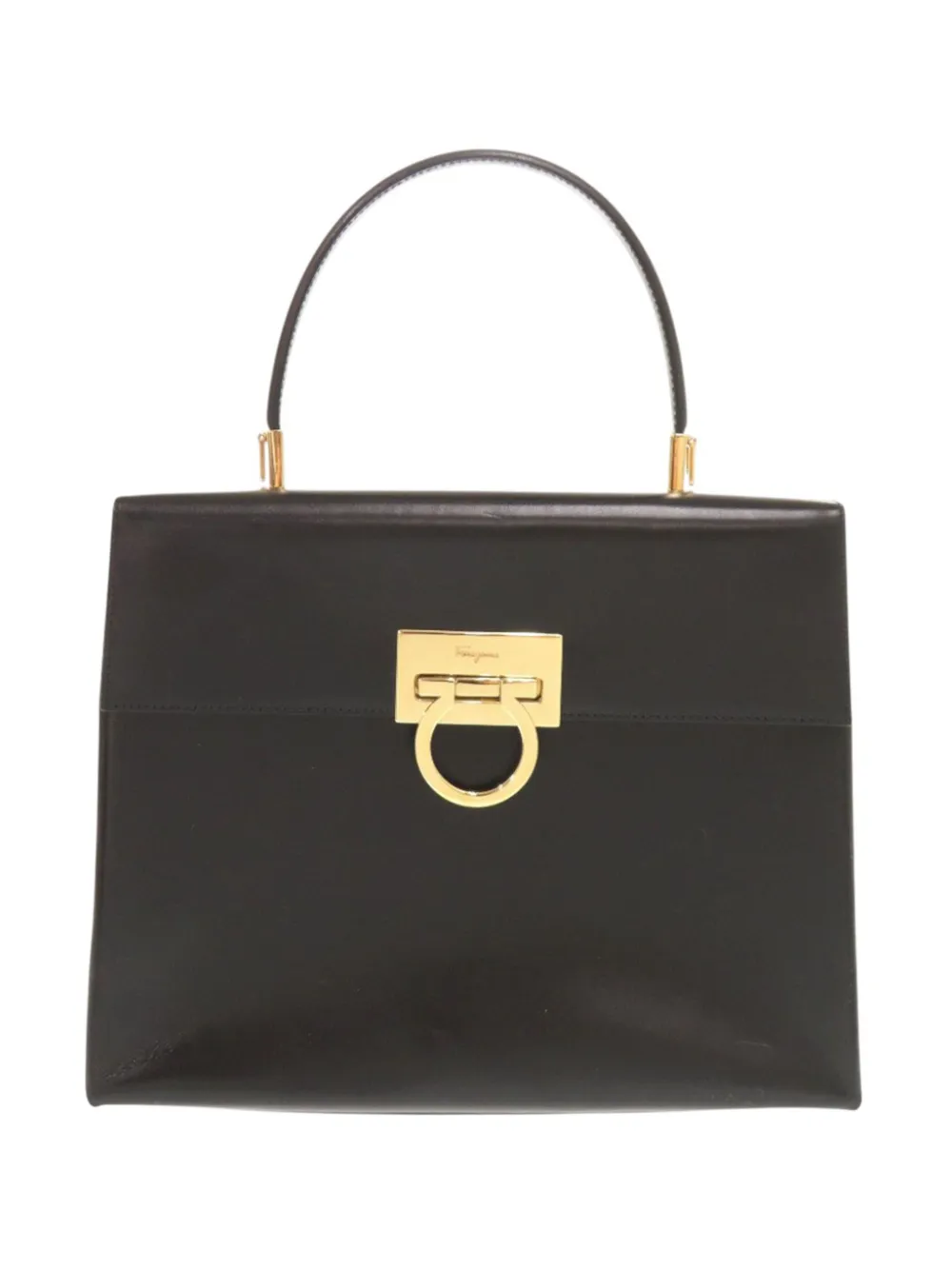 Ferragamo Pre-Owned 2010-2026 Leather Gancini Iconic Top Handle Bag satchel - Nero