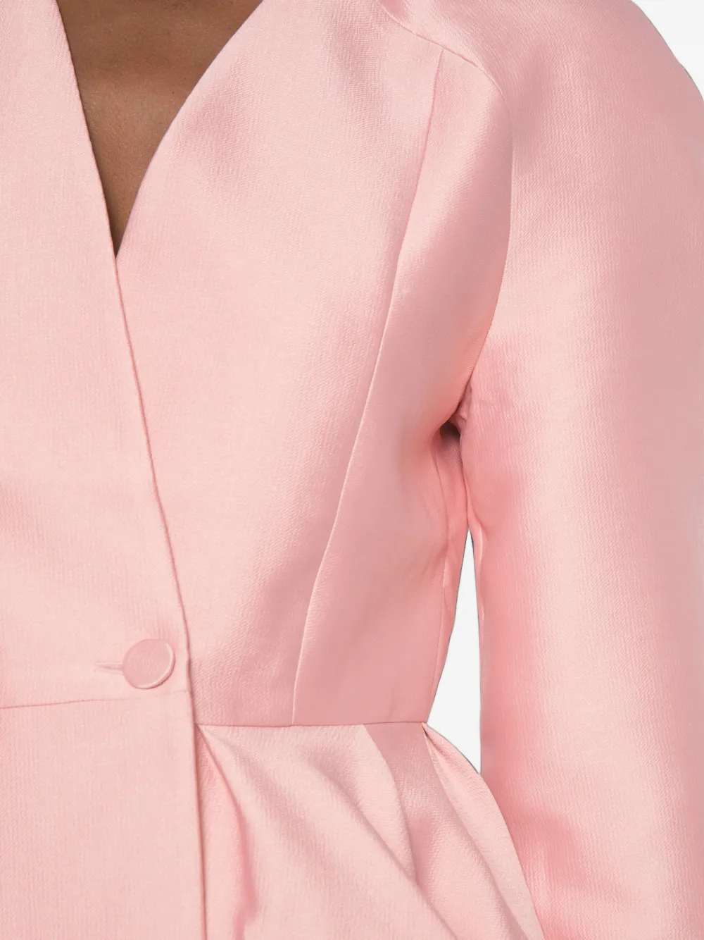 Stine Goya peplum-hem V-neck jacket Roze