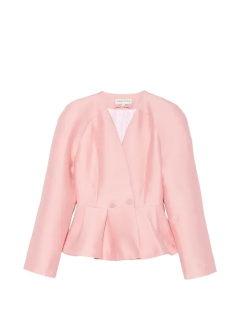 Stine Goya chaqueta con dobladillo peplum y escote en V