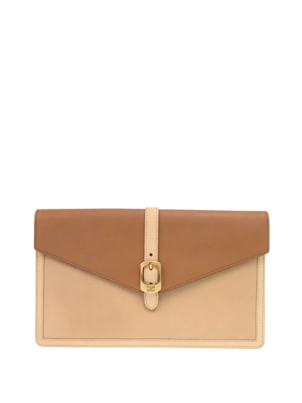 Fendi Pre-Owned 2010-2026 Leather Chameleon Bustina Envelope clutch bag - Nude