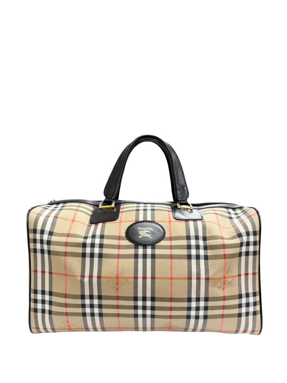 Burberry Pre-Owned 20th Century Haymarket Check Canvas travel bag - Nude