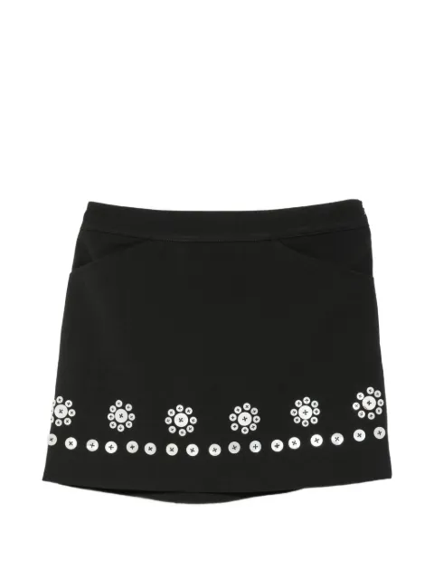 Stine Goya falda corta con motivo floral y botones con apliques