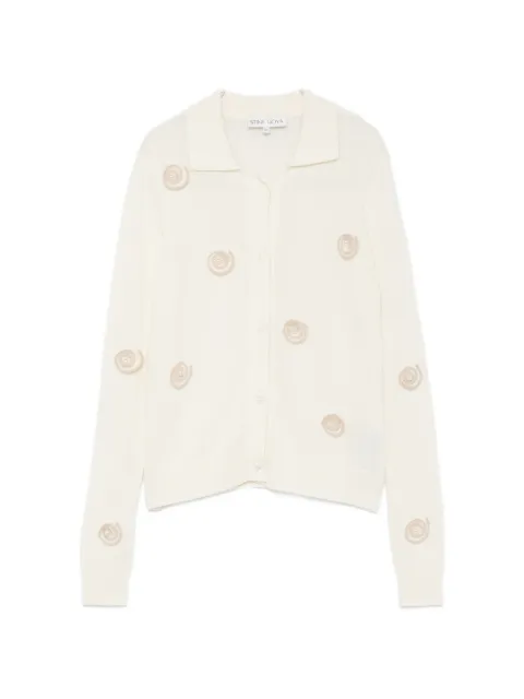 Stine Goya cardigan à col polo et ornements escargot
