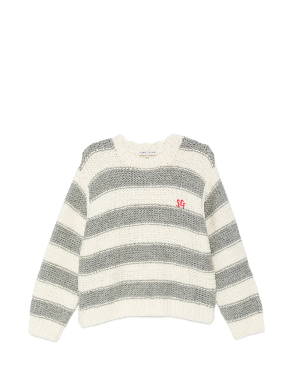 Stine Goya striped chunky-knit sweater - Bianco