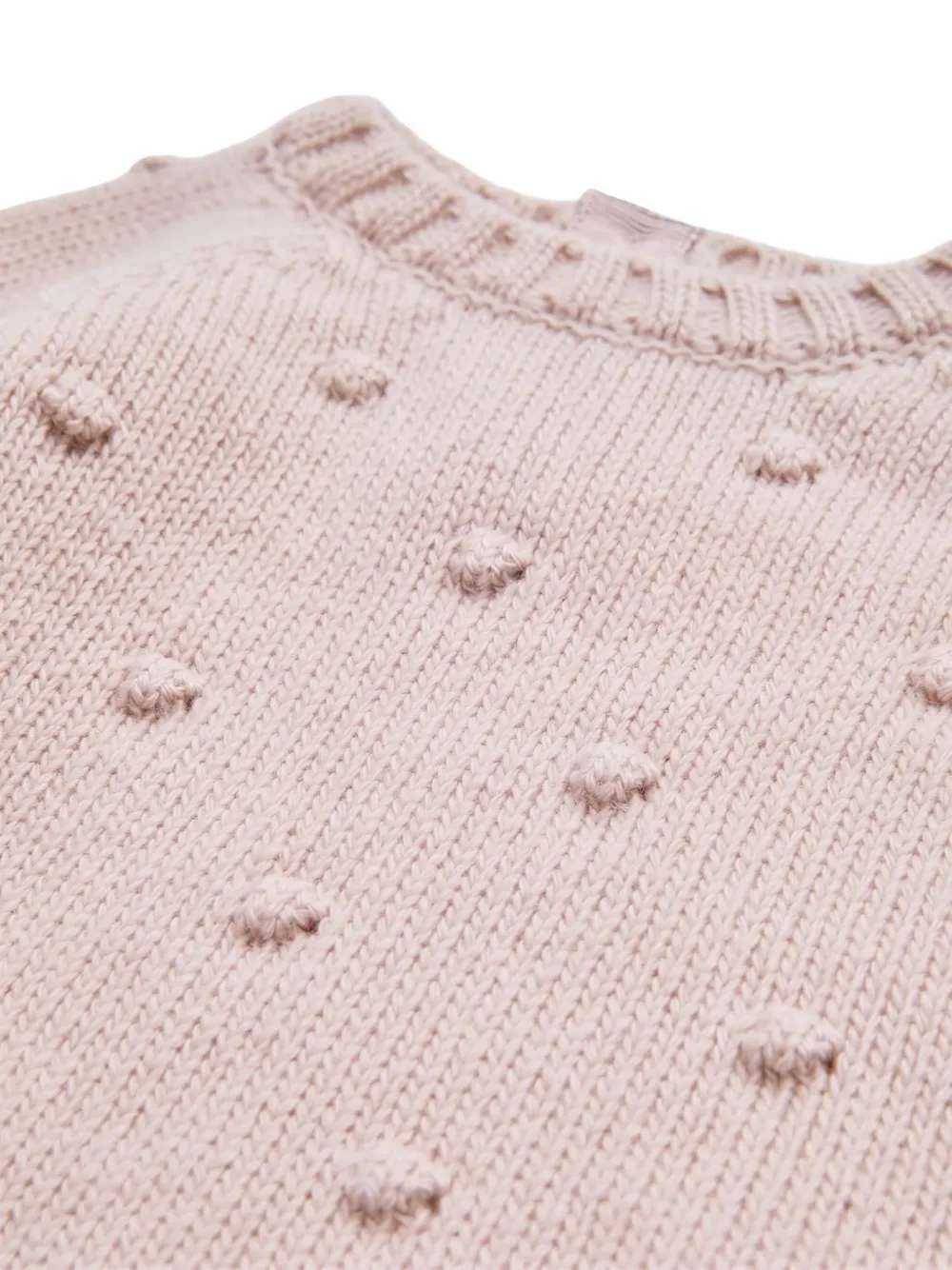 Moncler Enfant bobble-knit ribbed-trim set Roze
