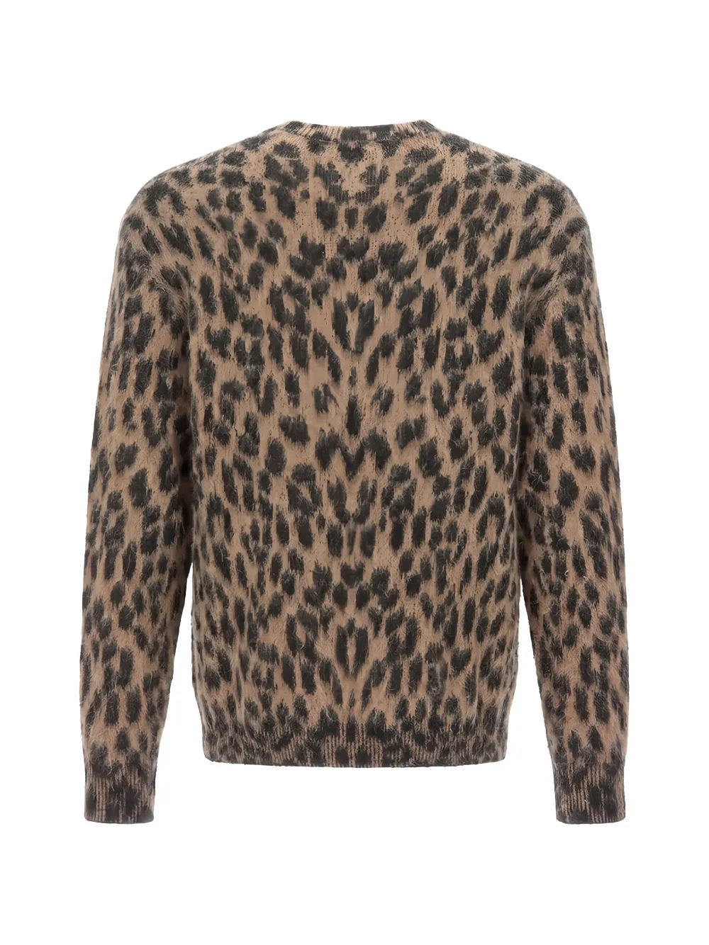 Laneus Sweater met luipaardprint Bruin