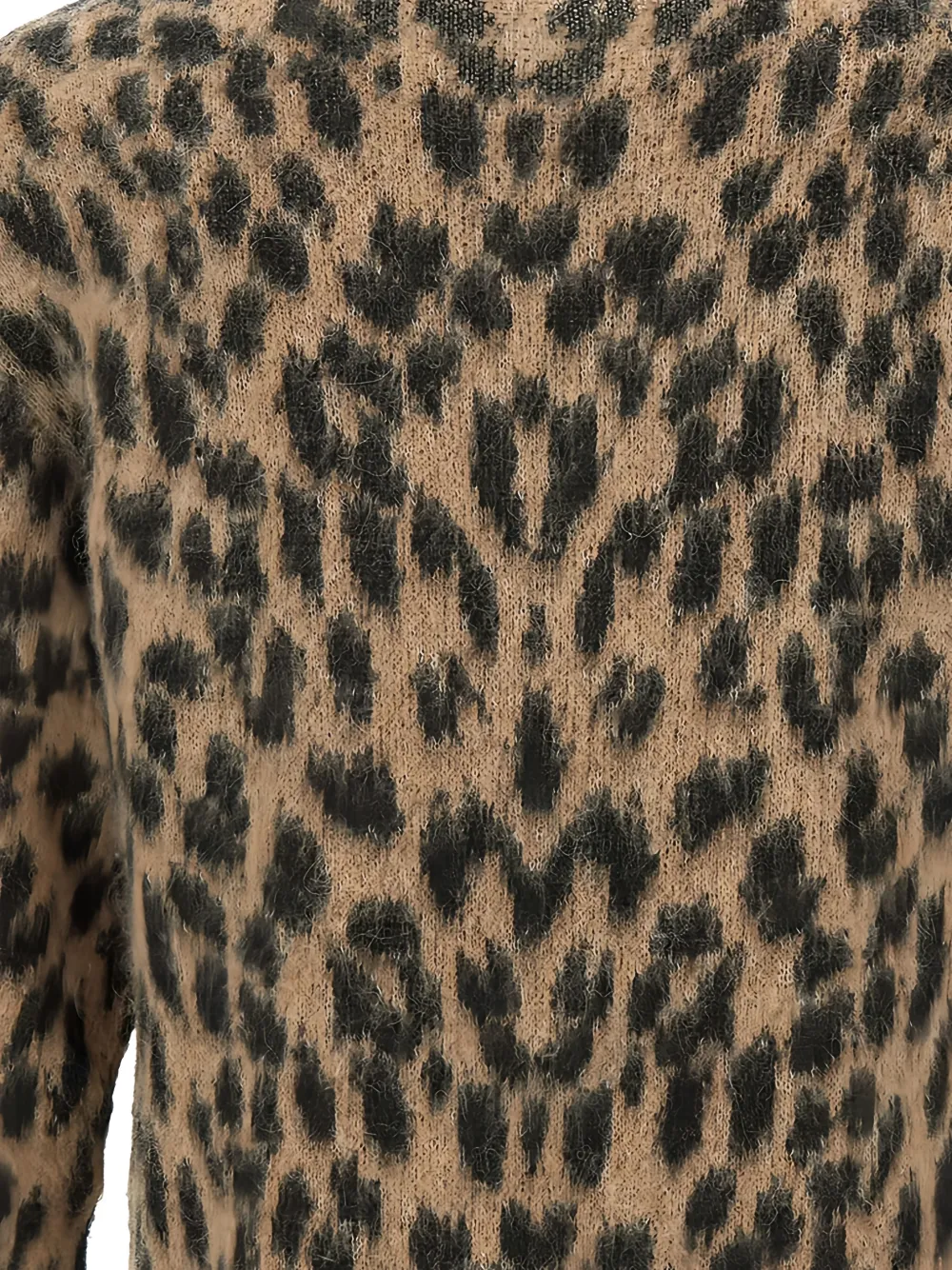 Laneus Sweater met luipaardprint Bruin
