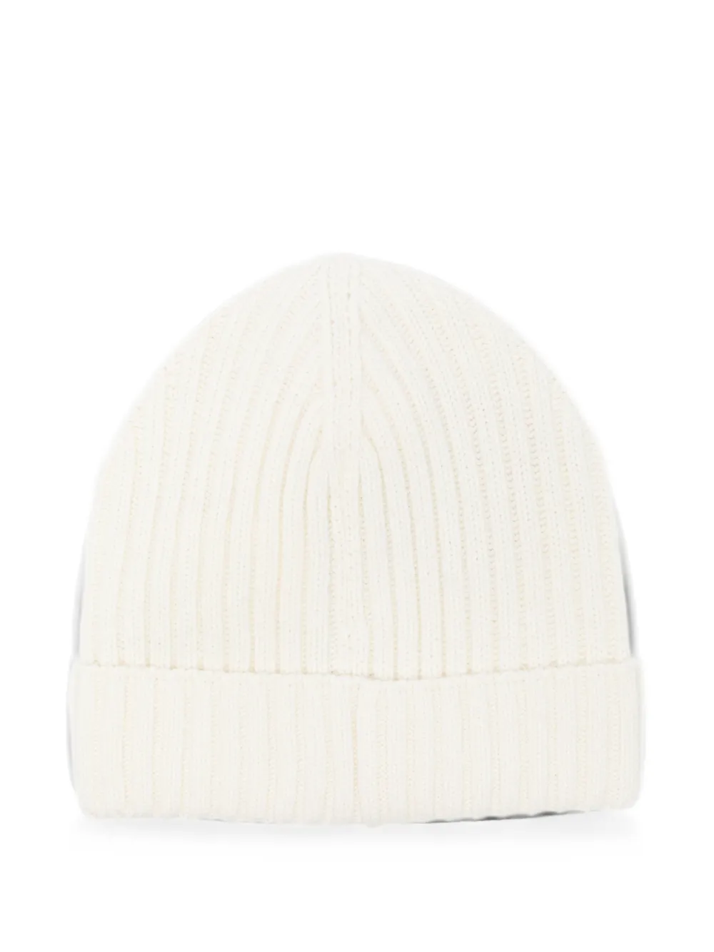 Elisabetta Franchi Kids Geribbelde muts met geborduurd logo Wit
