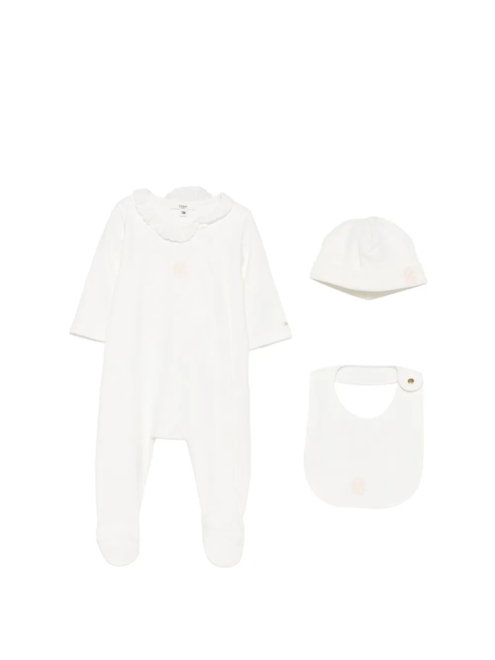 Chloé Kids Strampler-Set mit Rüschen - Weiß