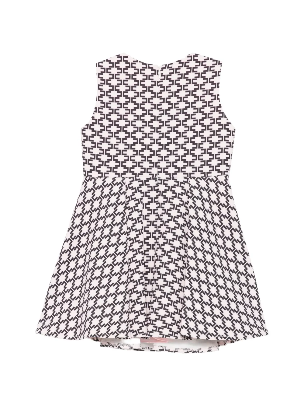 Elisabetta Franchi La Mia Bambina Jurk verfraaid met stras en monogram-print Roze